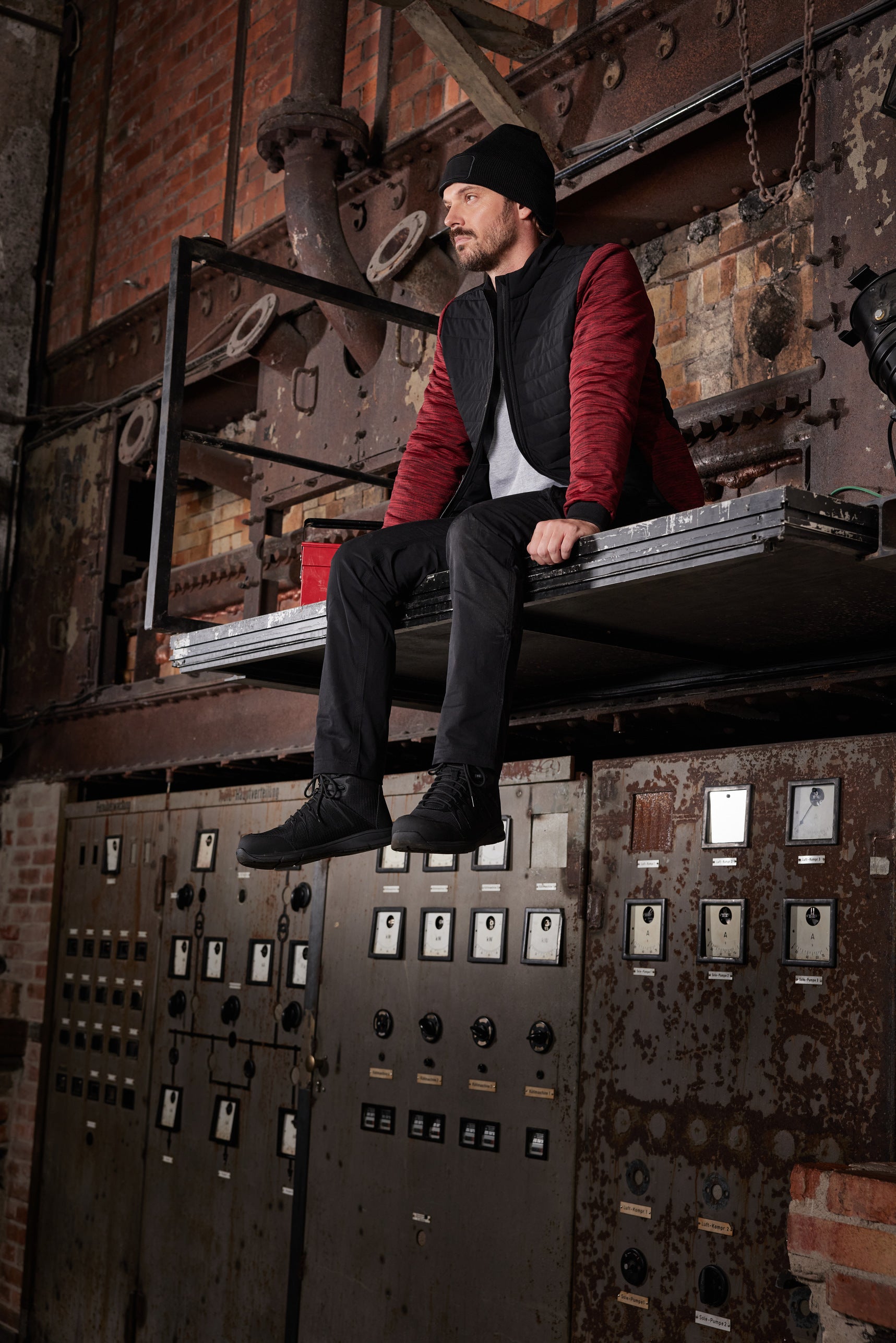 Herren Hybrid Jacke gefüttert -JN1866