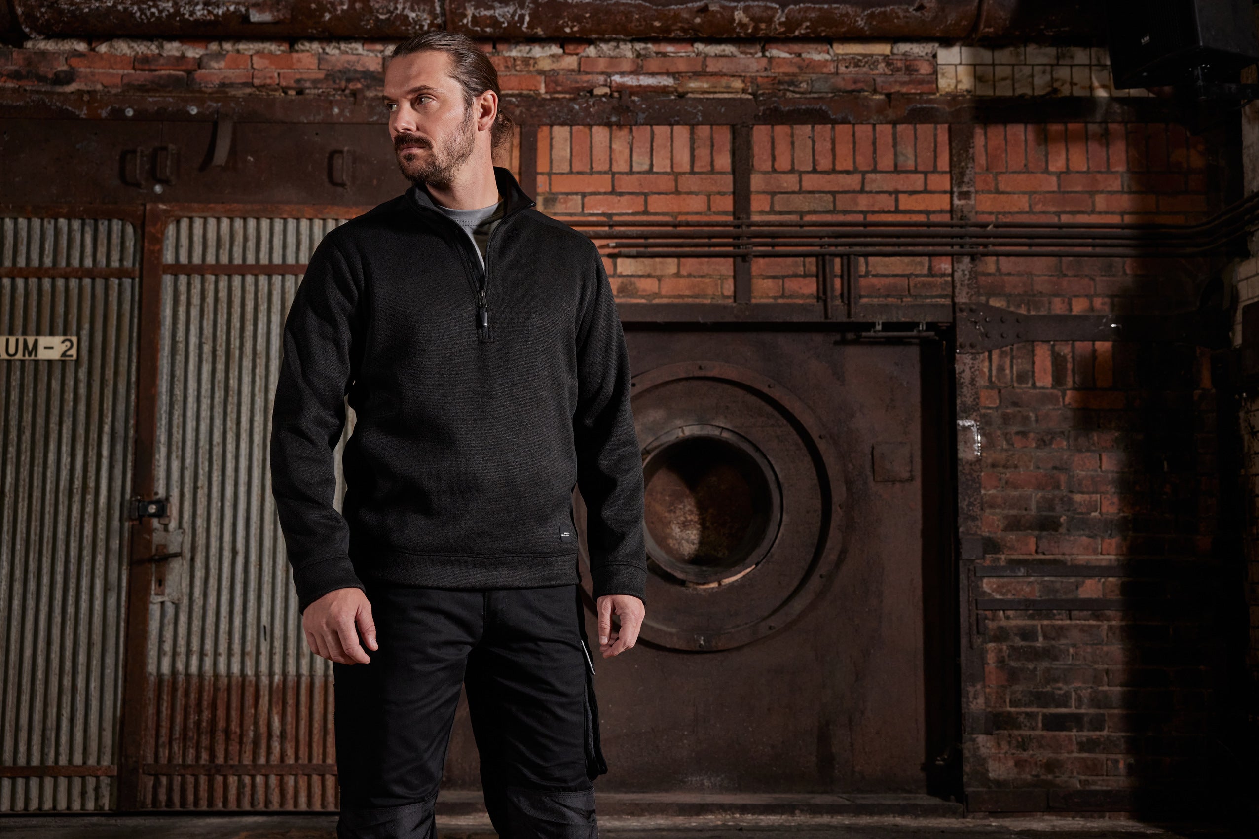 Unisex Strick Workwear Half-Zipper - STRONG -JN864