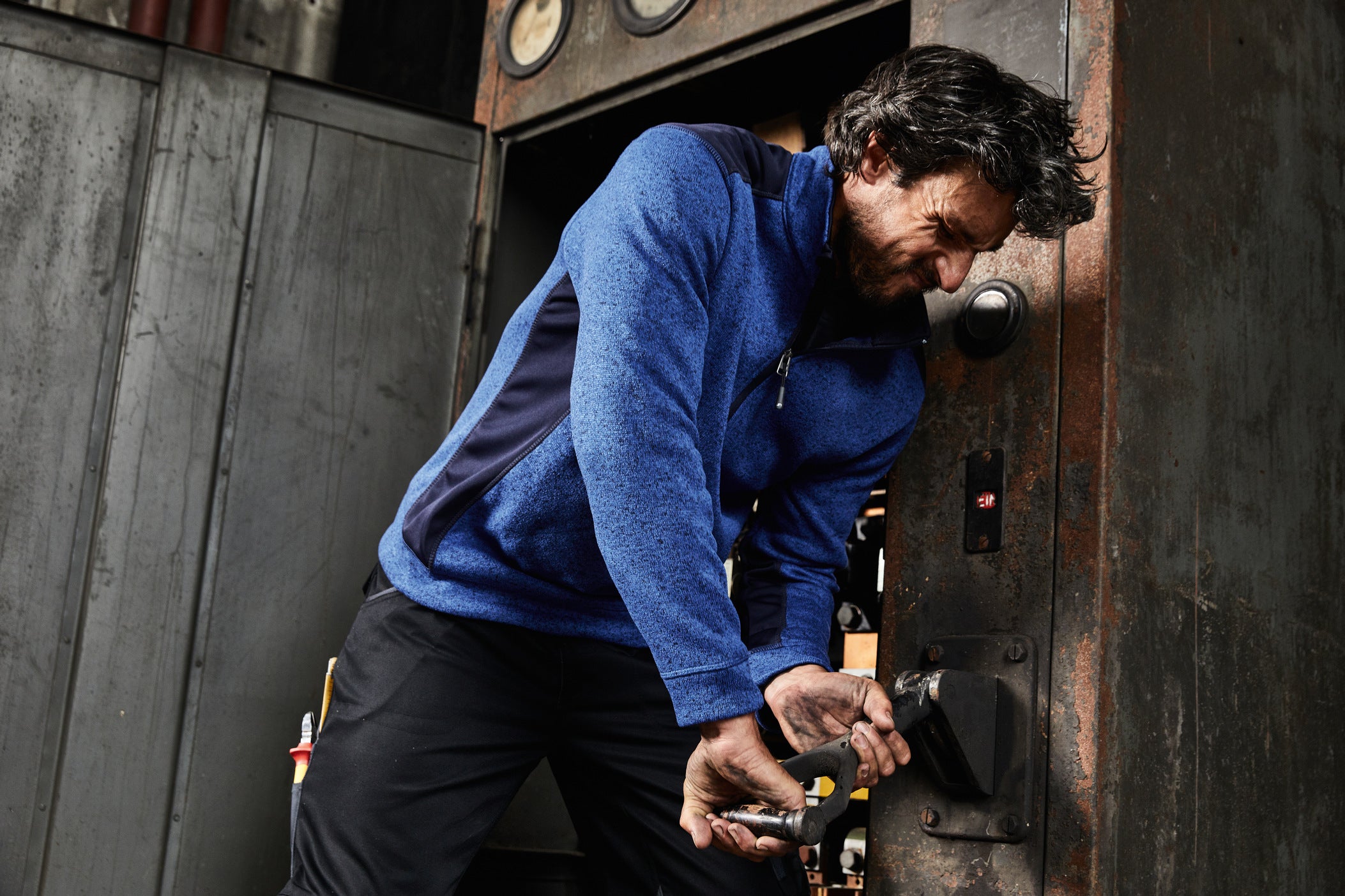 Unisex Strick Workwear Half-Zipper - STRONG -JN864