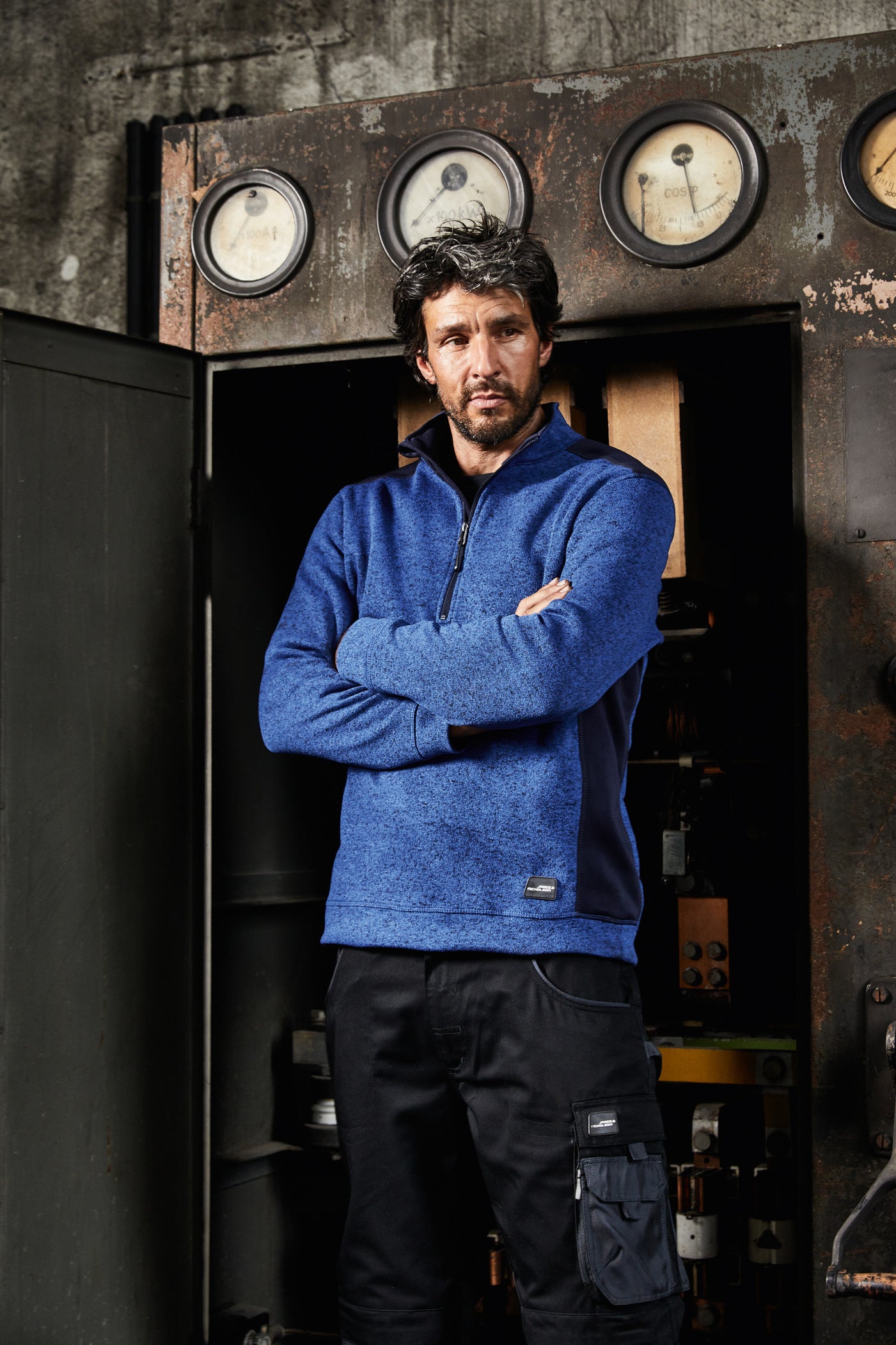 Unisex Strick Workwear Half-Zipper - STRONG -JN864