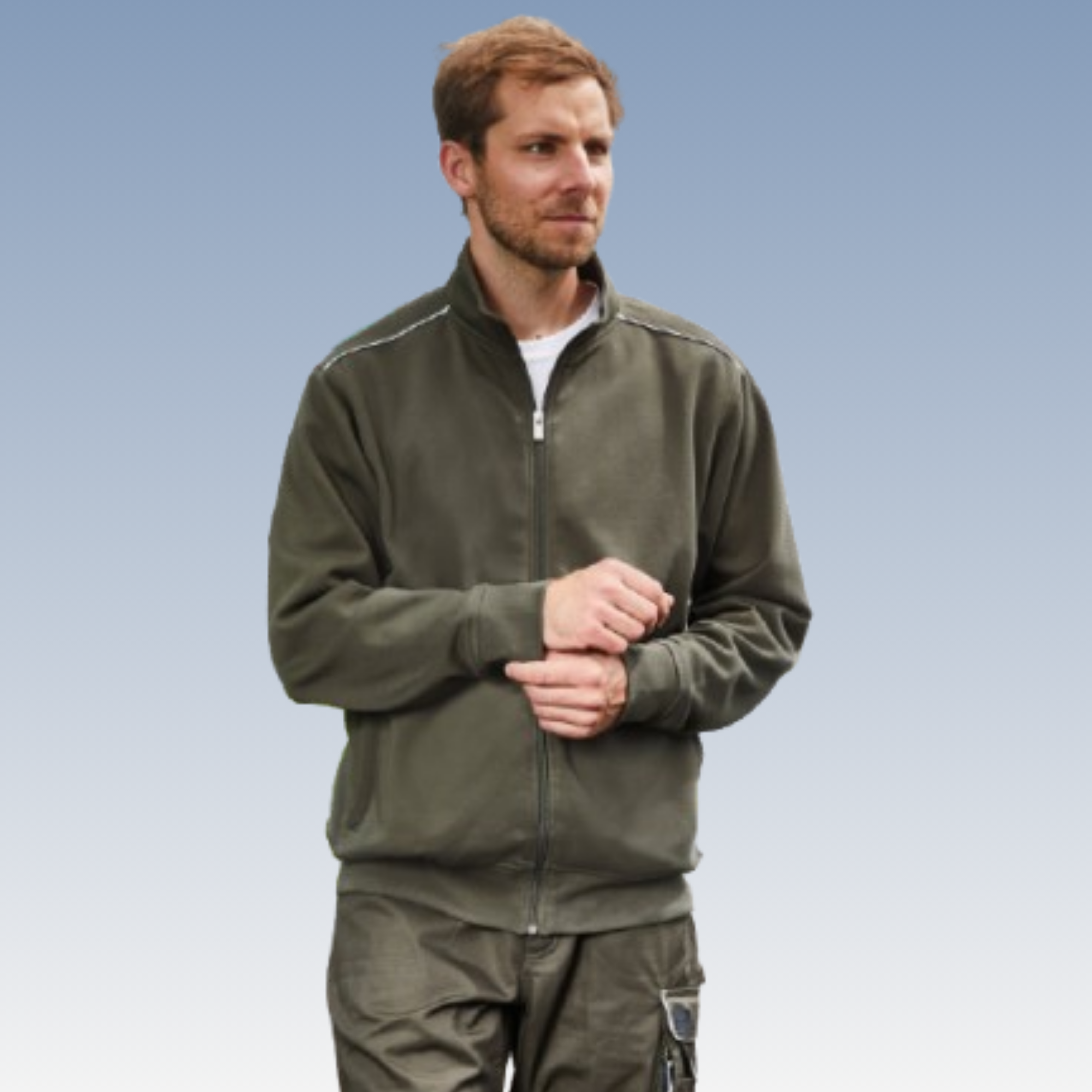 Herren Workwear Zipper - SOLID - JN894