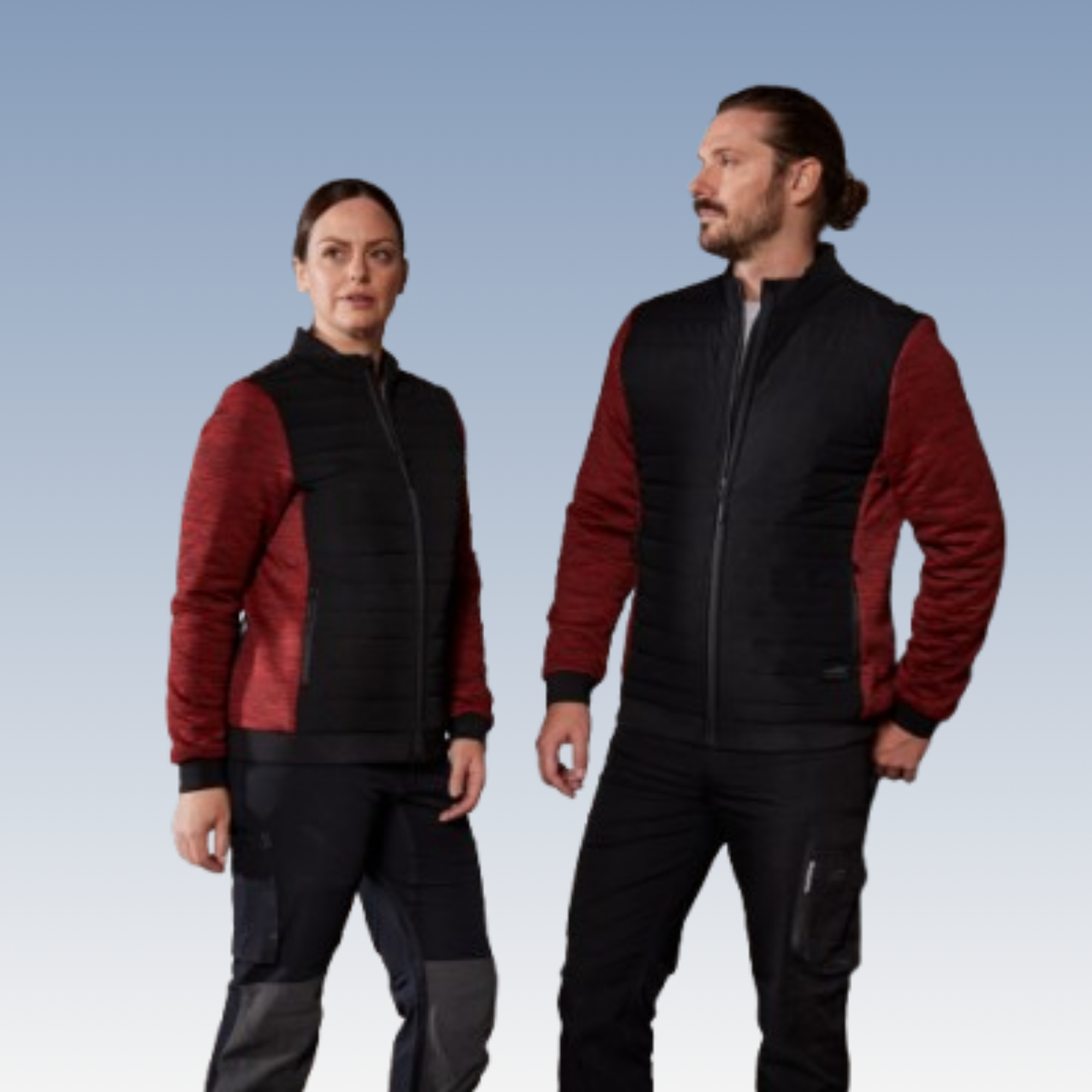 Herren Hybrid Jacke gefüttert -JN1866