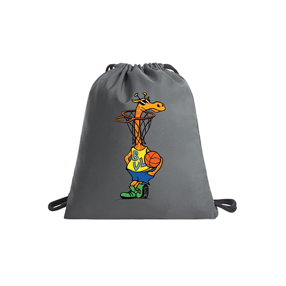 BVL Premium Cotton Gymsac Graphite Grey – Giraffen-Motiv