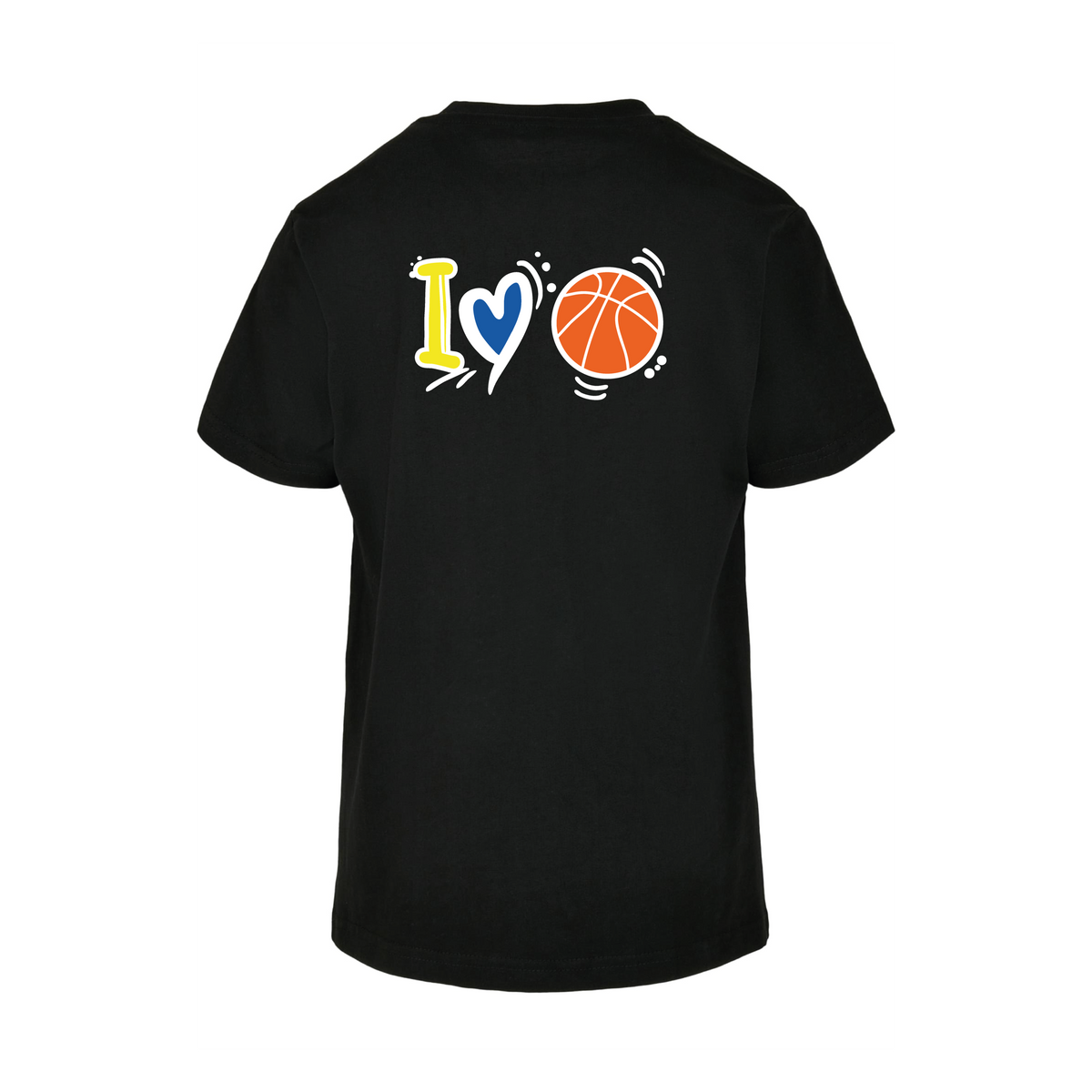 BVL Kids Classic-T Schwarz – Rückseite I love Basketball