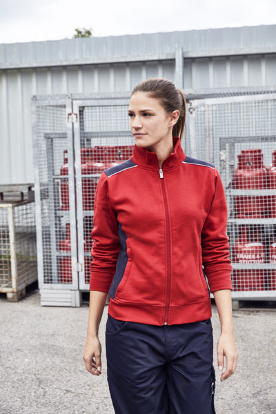Damen Workwear Sweat Jacke - COLOR -JN869