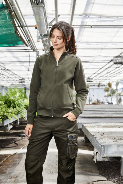 Damen Workwear Zipper - SOLID -