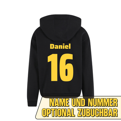 BVL Fluffy Hoody Erwachsene Schwarz – Rückseite mit Name und Nummer