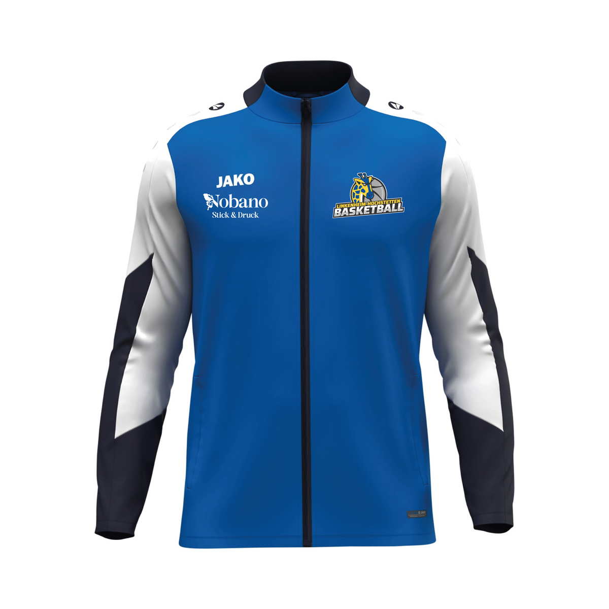 BVL JAKO Polyesterjacke Dynamic royal/weiß/marine – Vorderseite