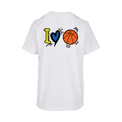 BVL Kids Classic-T Weiß – Rückseite I love Basketball